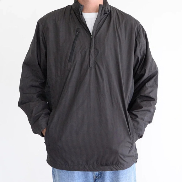 North End Graphite Gray Half Zip Waterproof Nylon Golf  Pullover Jacket M - Picture 2 of 13
